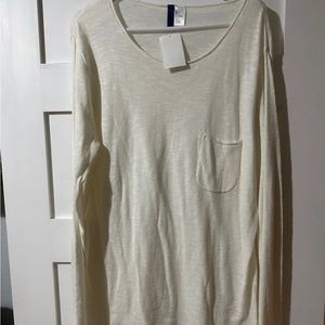 White Pocket Sweater